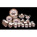 A Spode porcelain Imari pattern part tea service, circa 1810, decorated with pattern no. 967,