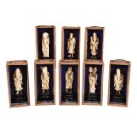 Y A set of eight Chinese ivory carvings of The Eight Immortals, circa 1910-1920, each in separate