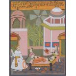 Two Indian paintings, probably from a Ragamala series, Rajasthan, India, in 18th century style, 20th