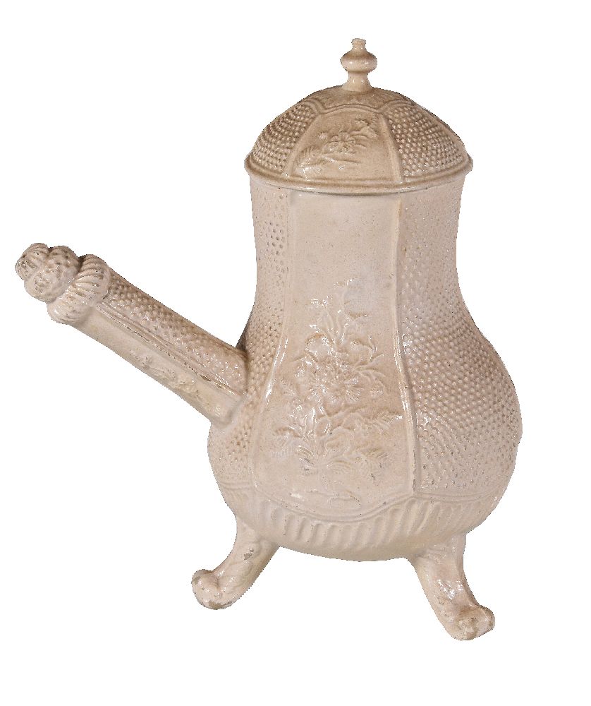 A Luxembourg (Septfontaines Pottery Factory) creamware (faience fine) coffee pot and cover, circa - Image 2 of 3