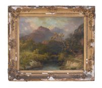 Follower of Richard Wilson (British 1714 - 1782) River landscape Oil on canvas 50.5 x 61cm (19¾ x 24