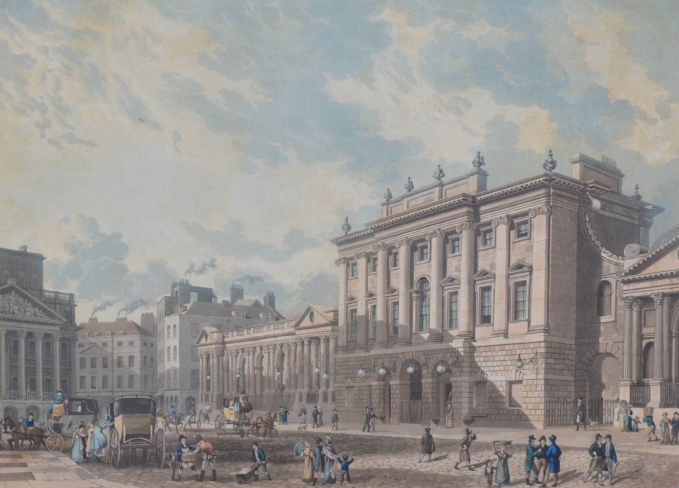 A set of three maple and parcel gilt framed prints of London, comprising A View of the Bank of - Image 5 of 6
