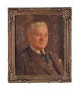 Leonard Frank Skeats (British 1874 - 1943) Portrait of a gentleman Oil on board Signed lower left