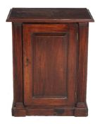 A mahogany pedestal cabinet, 19th century, 81cm high, 67cm wide, 45cm deep