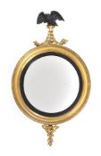 A George IV giltwood and composition wall mirror, circa 1825, with a flat mirror plate, 110cm