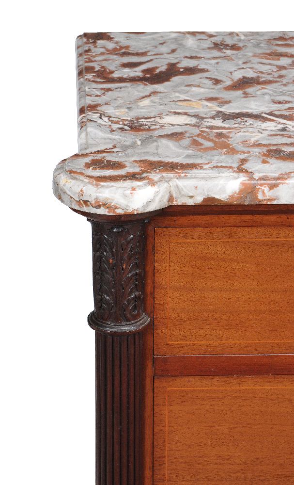 A marble topped mahogany chest of drawers, Louis Philippe, circa 1840 (), the white marble top above - Image 2 of 3