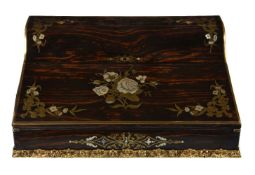 Y An early Victorian rosewood, cut brass and mother-of-pearl marquetry and gilt bronze mounted