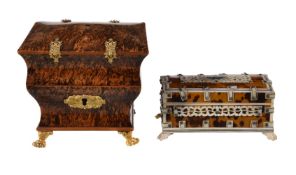 Y A Charles X or Louis Philippe burr wood, probably elderberry and gilt metal mounted casket,