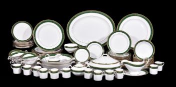 A modern Spode bone china 'Chardonnay' part dinner service, comprising: an oval tureen and cover;