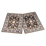 A pair of woven rugs, in Ziegler Mahal style, of recent manufacture, each approximately 164 x