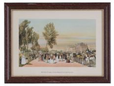 A set of twelve prints depicting views of London, variously dated and entitled, later mounted,