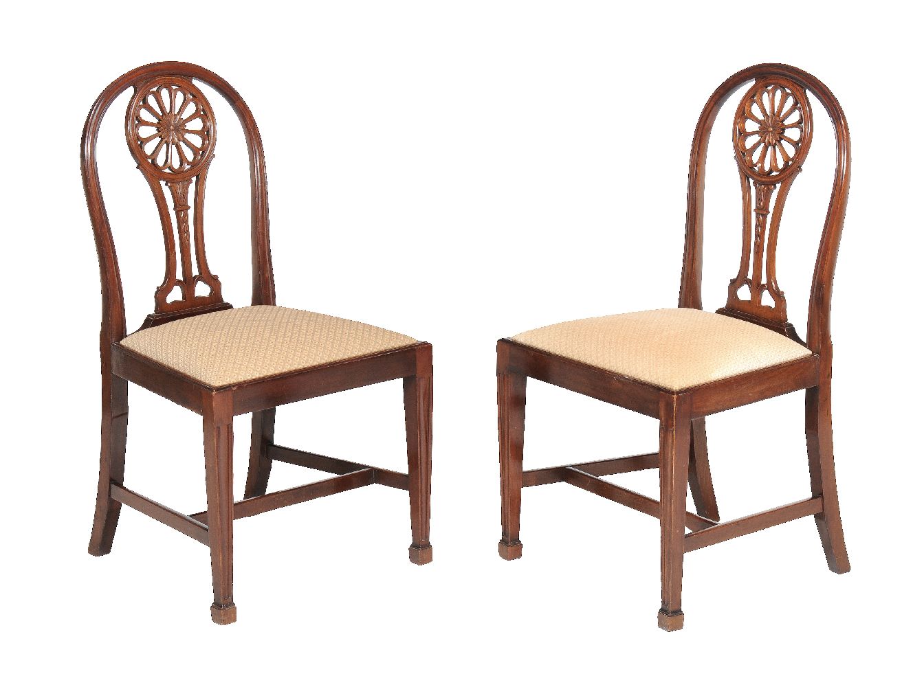 A set of eight mahogany dining chairs in George III style, 20th century, after the manner of - Image 2 of 4