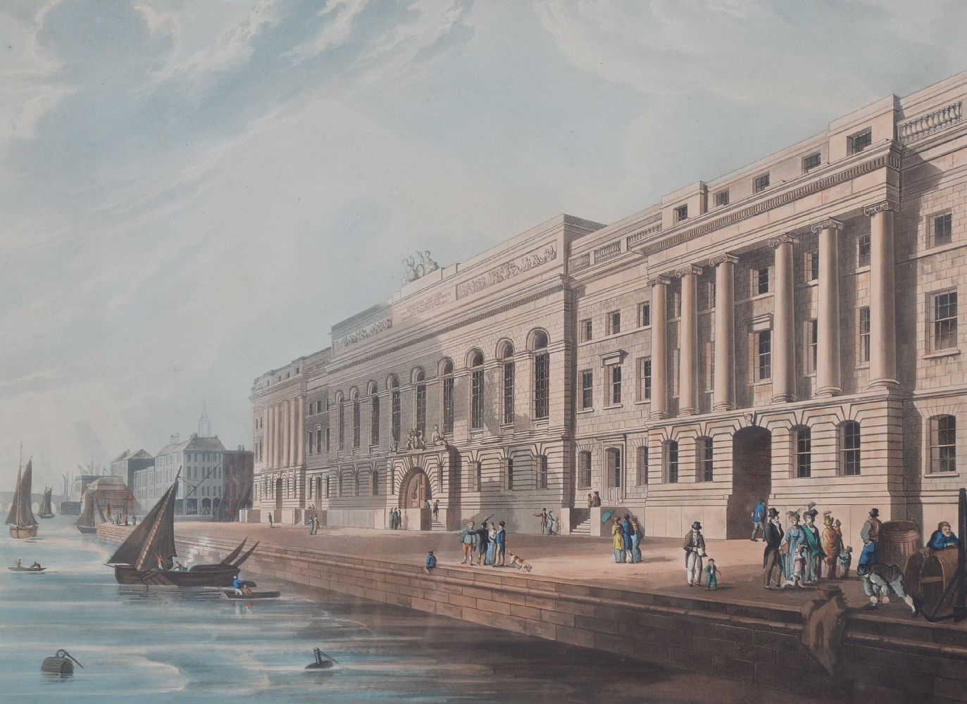 A set of three maple and parcel gilt framed prints of London, comprising A View of the Bank of - Image 6 of 6