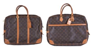 Louis Vuitton, Monogram, a coated canvas and leather double gusset business bag, circa 1999, with