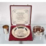 Three silver items, comprising: the British Empire Plate by Roberts & Dore Ltd, London 1972,