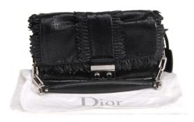 Dior, New Look handbag, in pierced quilted pattern black leather, with chain and shaped leather