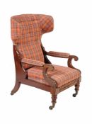 ϒ A William IV mahogany reclining armchair, circa 1835
