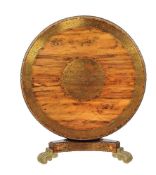 A goncalo alves, brass marquetry and gilt metal mounted centre table, second quarter 19th century,