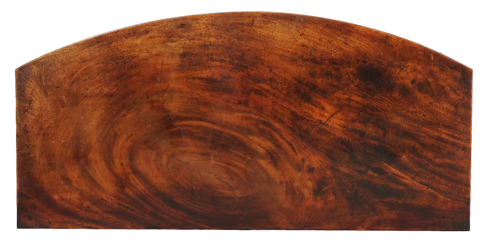 A George III mahogany side or serving table, circa 1780, of bow front outline, with a moulded - Image 3 of 3
