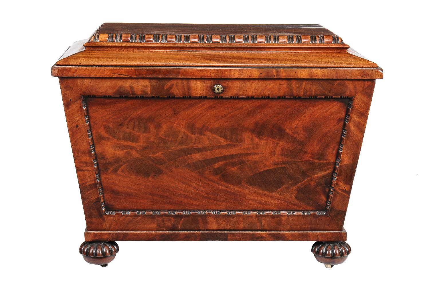 A George IV mahogany wine cooler, circa 1825, in the manner of Gillows, of sarcophagus form - Image 3 of 5