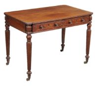 ϒ A George IV mahogany writing or 'chamber' table, circa 1825, in the manner of Gillows