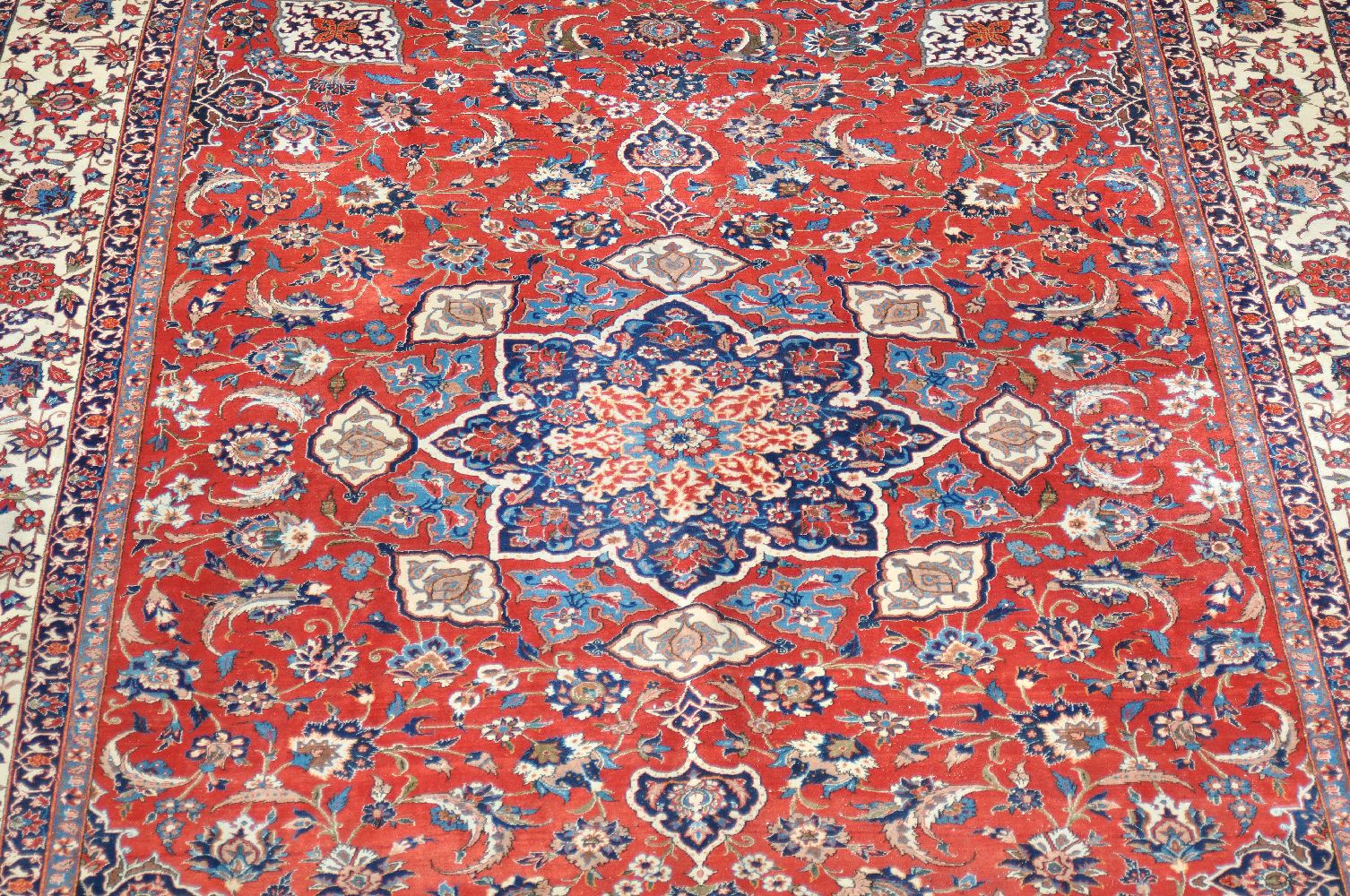 An Isfahan carpet, approximately 420 x 271cm - Image 2 of 2