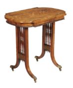 ϒ A Regency rosewood and brass marquetry side table, circa 1815, attributed to Gillows