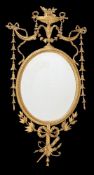 A pair of giltwood and composition wall mirrors, in George III style, late 19th century, after a