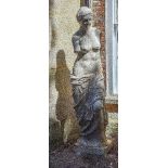 A painted cast iron model of the Venus de Milo, second half 20th century, cast after the Antique,