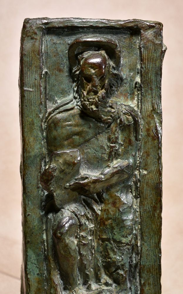 Charles Alexandre Malfray, (French 1887 ~ 1940), a verdigris patinated bronze figural relief of - Image 2 of 5