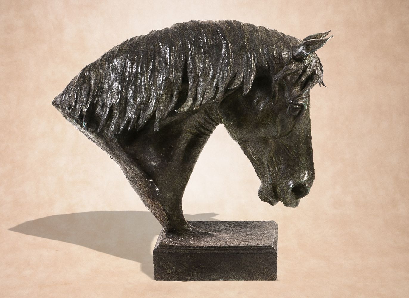 λ Ben Panting, (British b. 1964), Repose, a patinated bronze model of the head of a horse - Image 3 of 6