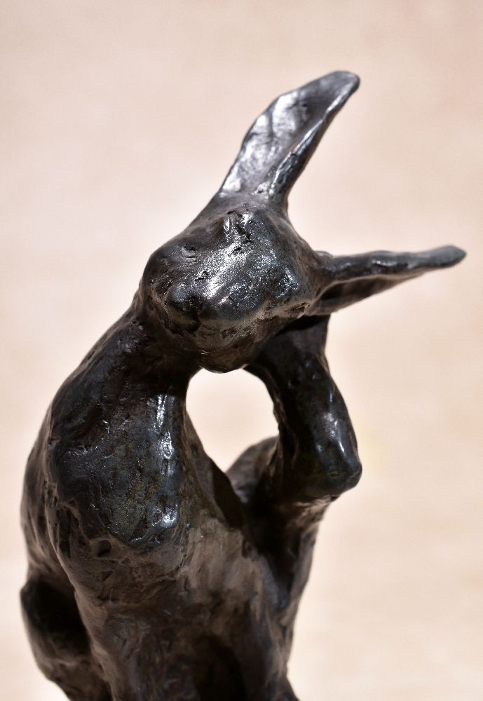 λ Ben Panting, (British b.1964), The Buck, a patinated bronze model of a hare - Image 4 of 5