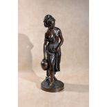 Charles Cumberworth, (French 1811 ~ 1852), a patinated bronze model of a Nubian maiden, Porteuse dêu