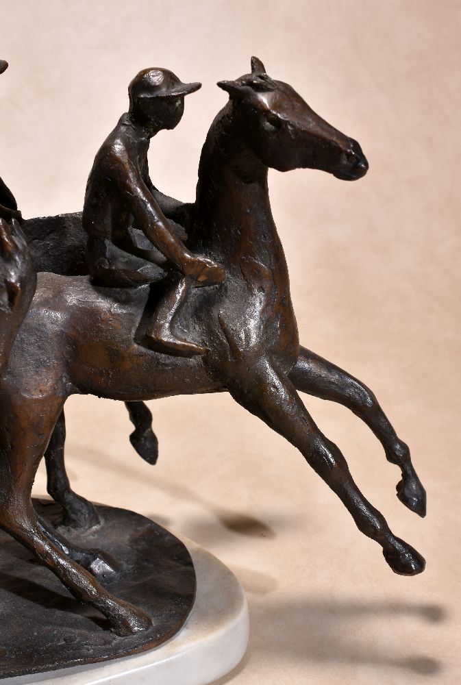 λ Catharni Stern, (British 1925 ~ 2015), a bronze equestrian group of three race horses - Image 5 of 6