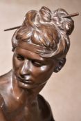 Henri Peinte, (French, 1845 ~ 1912), a patinated bronze model of the archer Sarpedon, circa 1890,