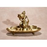 After Francesco Fanelli, (Italian, active 1605 ~ 1665), a gilt bronze table salt or inkstand cast in