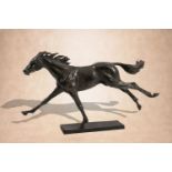 λ Ben Panting, (British b.1964), Flight, a patinated bronze model of a horse