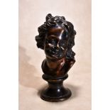 Possibly from the workshop of Louis-François Roubiliac (1702 ~ 1762), a patinated bronze bust of a