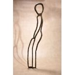 λ John Hodson (b.1945), Tribute to Hockney, a bronze abstract figural form