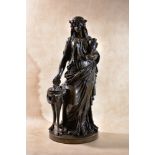 After Claude Michel called Clodion, (French 1738 ~ 1814), the Vestal, a patinated bronze model a