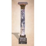 A fine Continental marmo Breccia and gilt bronze mounted columnar pedestal, last quarter 19th