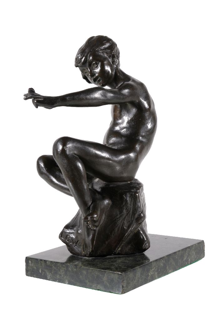λ Lucy Gwendolen Williams, (1870 ~ 1955), two patinated metal nude figural studies - Image 6 of 9