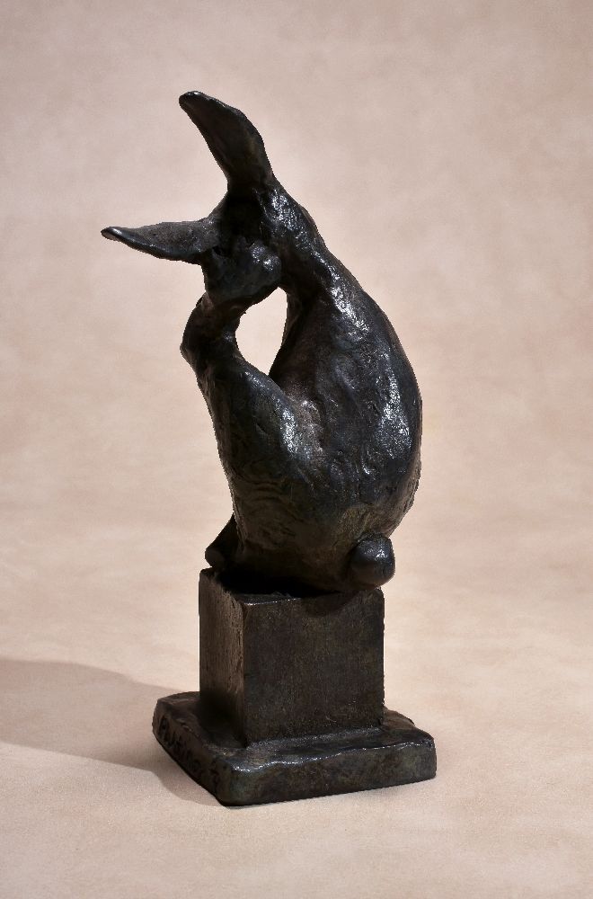 λ Ben Panting, (British b.1964), The Buck, a patinated bronze model of a hare - Image 3 of 5