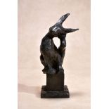 λ Ben Panting, (British b.1964), The Buck, a patinated bronze model of a hare