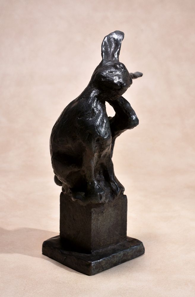 λ Ben Panting, (British b.1964), The Buck, a patinated bronze model of a hare - Image 2 of 5