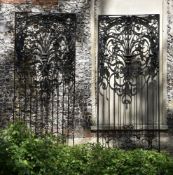 A pair of fine and substantial wrought iron gates in 18th century style, mid 20th century, by Clark,