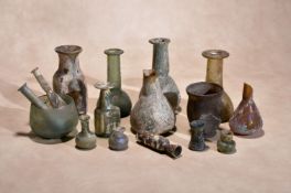 A group of Roman glass vessels, circa 1st ~ 4th century A.D., including four bell-shaped