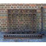 A quantity of decorative ironwork, probably elements of railings, late 19th century, comprising an