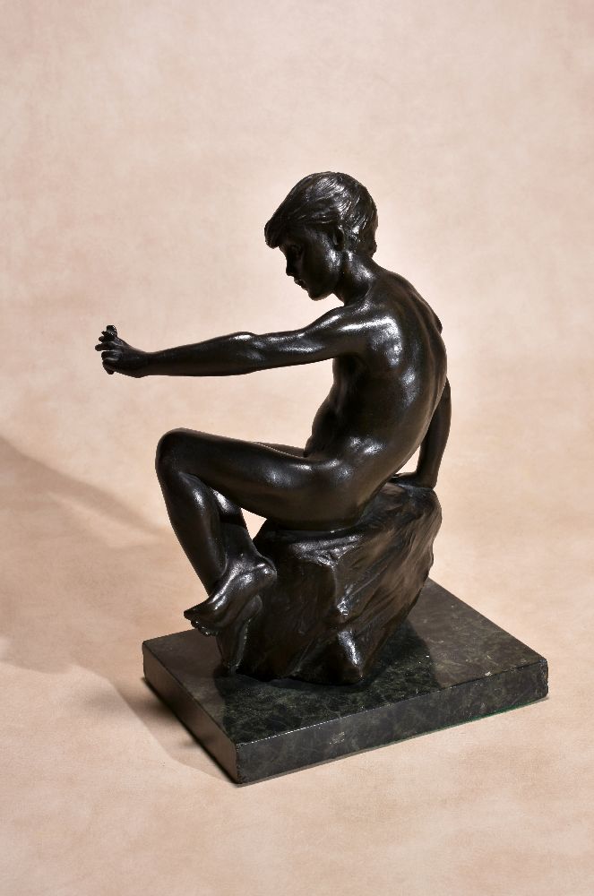 λ Lucy Gwendolen Williams, (1870 ~ 1955), two patinated metal nude figural studies - Image 3 of 9