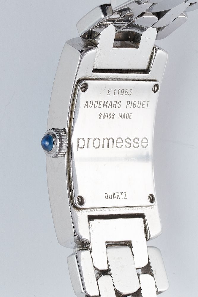 Audemars Piguet, Promesse, a lady's stainless steel and diamond bracelet wristwatch, no. E11963, - Image 2 of 2